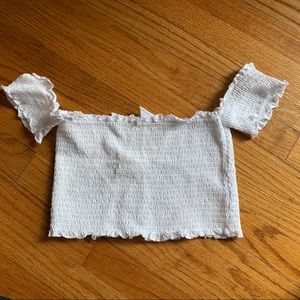 White smocked top